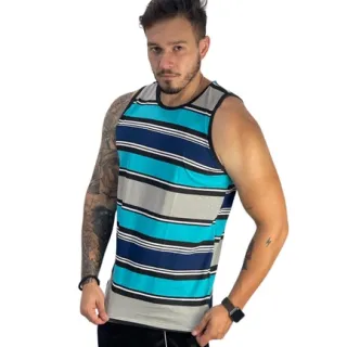 Promoção Regata Verão Lisa Algodão Masculina Básica - Branco