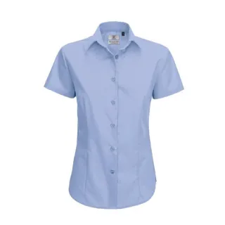 Blusa feminina azul marinho camisete manga curta em gabardine - Azul Marinho