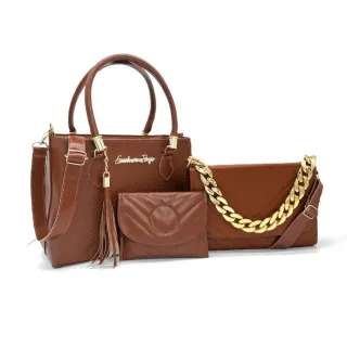 Bolsas Femininas Kit 3 Peças: Tote, Transversal e Tiracolo - Kit branco