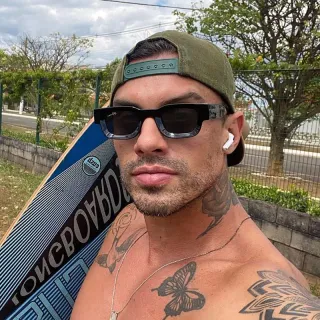 Óculos de Proteção Solar Pretos Quadrados para Homens - Vhong Fashion - C1