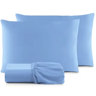 Lençol Casal Jogo de Cama Micropercal 200 Fios - 03 Peças - ROSA RETRÔ