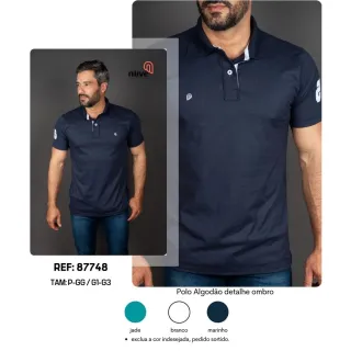 Sortidas Camisa Polo Algodão Premium Masculina - Ótima Qualidade - G2