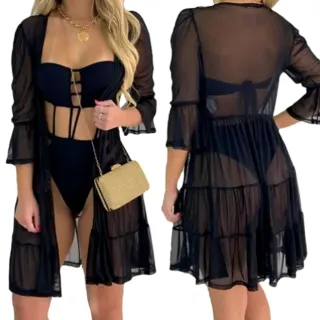 Lançamento 2023: Saída de Praia Curta Gringa Blogueira - Laranja