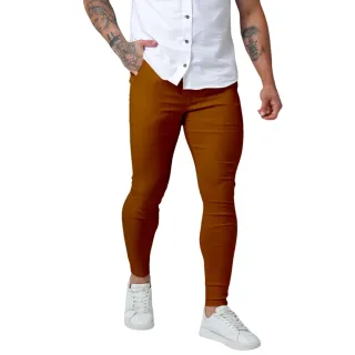 Calça Skinny Sarja Premium Masculina - Alfaiataria - Preto