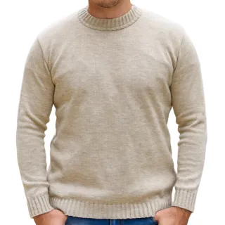 Envio Imediato Suéter Masculino Tricô Blusa De Frio Gola Redonda Malha Grossa - Marinho