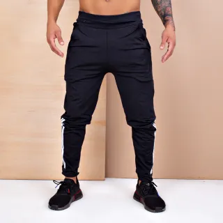 Calça Jogger Masculina de Treino Suplex Felpado Esportiva - Preto