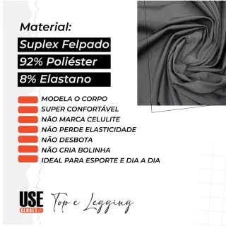 Conjunto Fitness Plus Size Top Nadador Bermuda Suplex de Alta Qualidade - Cinza