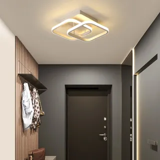Pendente Dourado Luminária Led Teto Moderna Minimalista - Branco