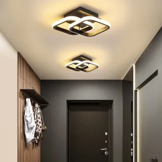 Pendente Dourado Luminária Led Teto Moderna Minimalista - Branco