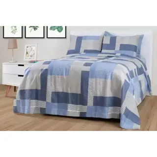 Lençol Casal Queen 4 Peças Estampas Variadas em Microfibra 100% Poliéster - Único