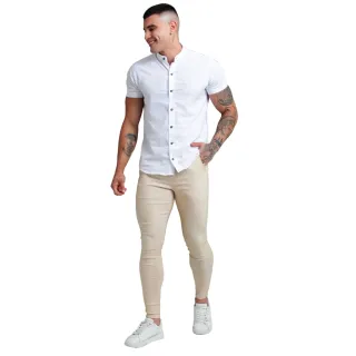 Calça Skinny Sarja Premium Masculina - Alfaiataria - Preto