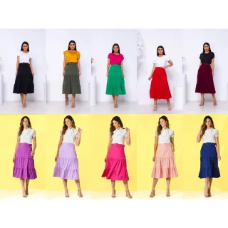 Nova Coleção Saia Três Marias Com Cinto - Preços Baixos