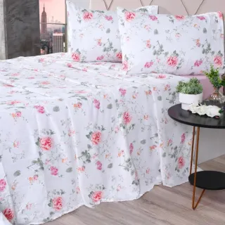 Lençol Casal Queen 4 Peças Estampas Variadas em Microfibra 100% Poliéster - Único