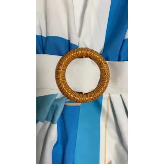 Decote Floral Boho Estampado: Vestido Longo Feminino Sem Mangas com Cinto Balanço - Amarelo