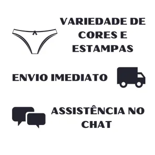 Conjunto 10 Calcinhas Tanga Adulto - Microfibra Confortável, Várias Estampas - Forro de Algodão - G (40)