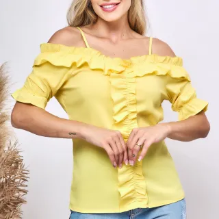 Lançamento verão 2022: Blusa feminina lisa com alça - J1112 - Rosa