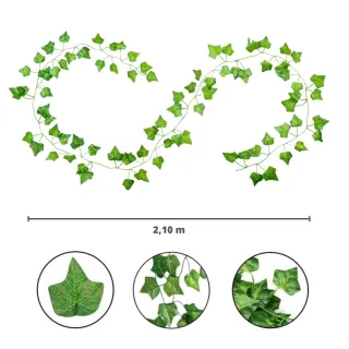 Planta Artificial Trepadeira Hera Verde - 12 Metros - Único