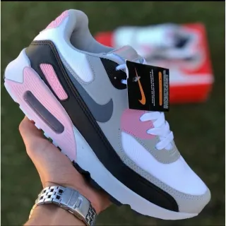 Imperdível! Tênis Nk Air Max 90 Feminino Confortável - Promoção Raryel - Branco