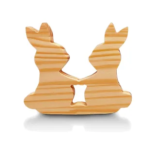 Decoração de Páscoa em Madeira de Pinus para Artesanato - Tábua Cabeça Coelho