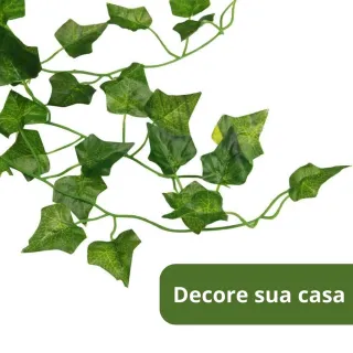 Planta Artificial Trepadeira Hera Verde - 12 Metros - Único