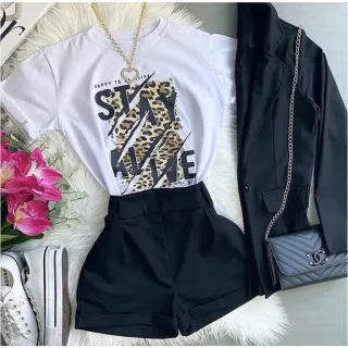 Linho blazer shorts conjunto 2 peças - Pink