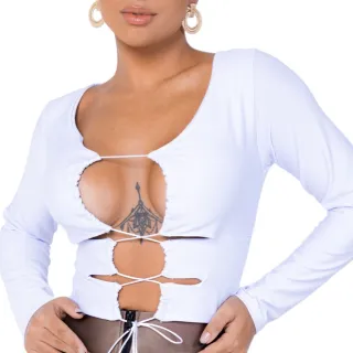 Cropped feminino ref 080 amarração gringa - Blusa - Pink