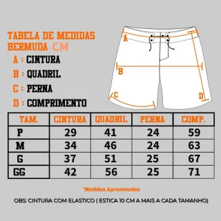 Estilo Casual Bermuda Masculino Sarja Skate Cargo - Azul Marinho
