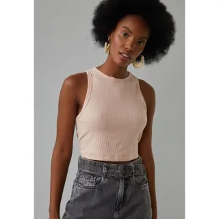 Malha canelada sexy bonito e barato - NADADOR colado justinho - Vermelho