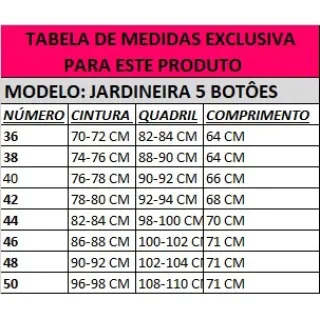 7PALLAS Jardineira Jeans Evangélica Moda 5 Botões - jeans