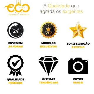 Decoração de Casa: Lustre Pendente Luminária de Teto - Único