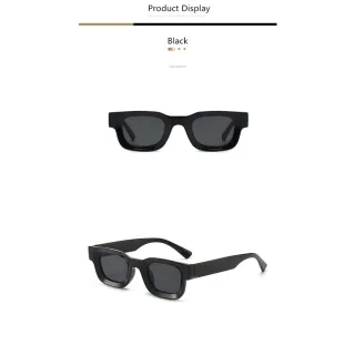 Óculos de Proteção Solar Pretos Quadrados para Homens - Vhong Fashion - C1