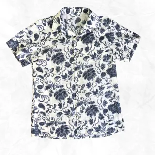 Camisa Havaiana Masculina Estampada Confortável Social Viscose Botão Florido - Estampa 01