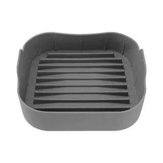 Assadeira Flexível em Silicone para Fritadeira Air Fryer - Lavável e de alta qualidade - QUADRADO VERMELHO