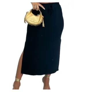 Malibu Saia com Fenda Lateral em Viscolycra - Roxo