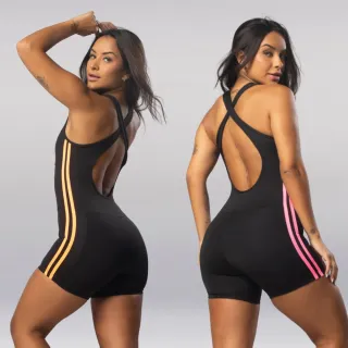 Cruzado Fitness Macaquinhos Kit 2 Academia - AMARELO NEON E LARANJA NEON