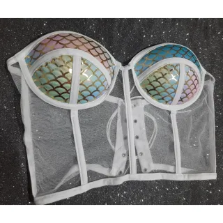 Top Corselet Tule Tomara que caia com bojo - Cropped Corselet tuli - Pink