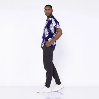 Estampa Havaiana Masculina Camisa Social Floral Florida - Fundo Branco