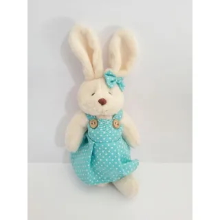 Pelúcia Coelha de Páscoa 17,5cm - Promoção Imperdível! - Verde poa branco