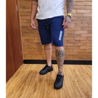 Treino Academia Kit 4 Bermudas Masculinas Elástico Amarração Moletinho Moletom - G