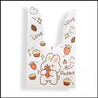 10 unidades de Saquinhos de Coelho para páscoa - Coelho Rosa