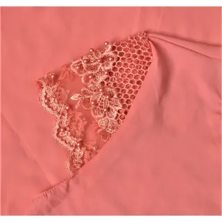Blusa feminina manga curta bordada com pérolas - moda evangélica - Lilás