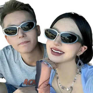 Óculos de Sol Oval Espelhado Tendência Y2K - Ref Hype Balen - Prata