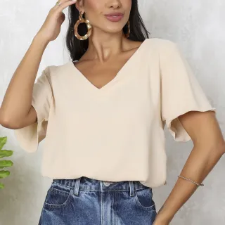 Tecido Duna Blusa Feminina - Preto