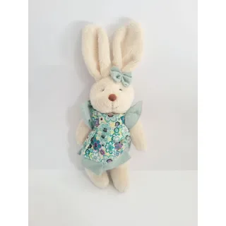 Pelúcia Coelha de Páscoa 17,5cm - Promoção Imperdível! - Verde poa branco