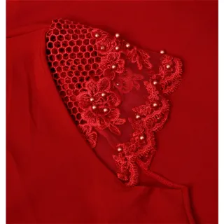 Blusa feminina manga curta bordada com pérolas - moda evangélica - Lilás