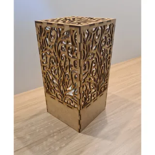 Luminária Arabesco Mdf Cru Elétrica 24cm - Decoração para Quartos e Salas - Modelo 2