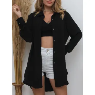 Cropped + Camisa Kit 2 Peças - Modelo Feminino em Tecido Duna363 - Lilás