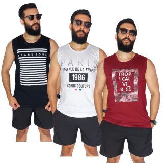 Verão Surf Camiseta Regata Estampada Masculina - Escolha através do chat