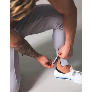 Calças Masculinas Fitness, Casuais de Outono e Inverno com Zíper, Slim Ligação e Proteção para os Pés - Preto