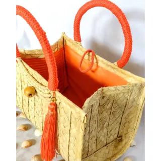 Moda Praia Bolsa Feminina Palha